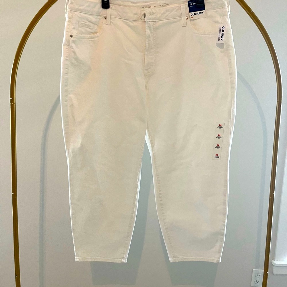 NWT Old Navy Women's White Ankle Jeans, size 22